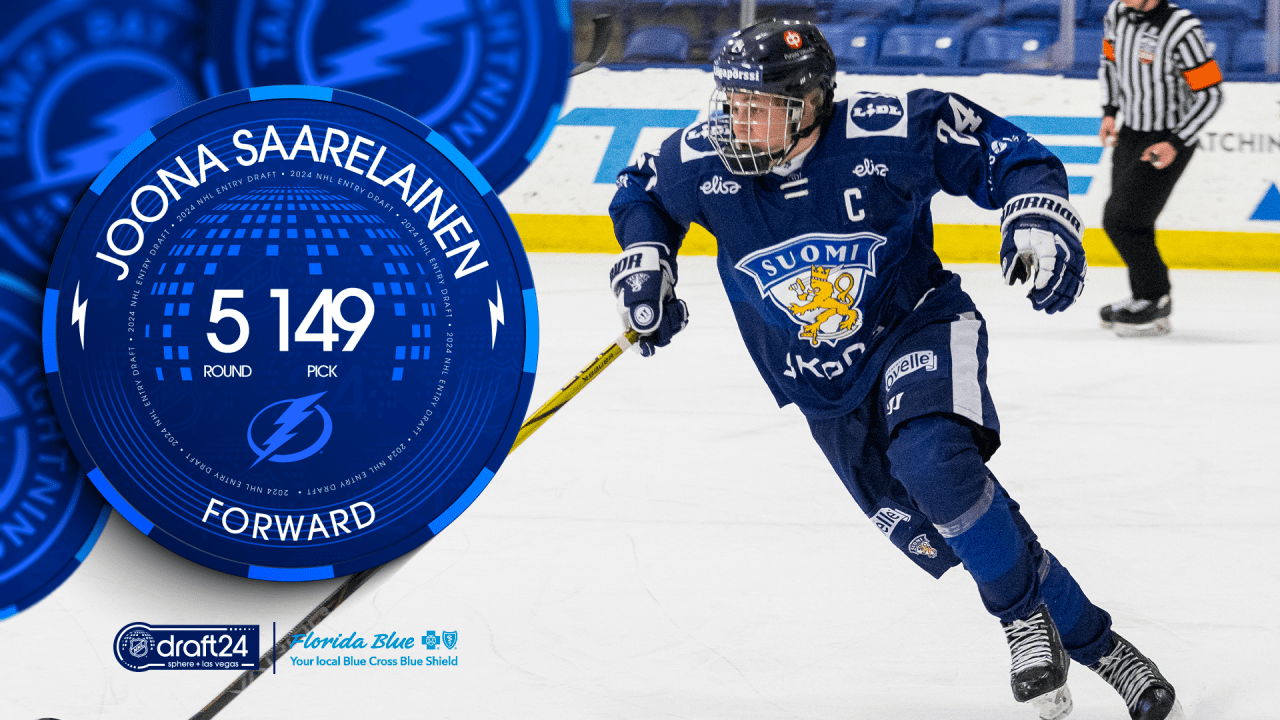 Lightning select F Joona Saarelainen with the 149th overall pick in the