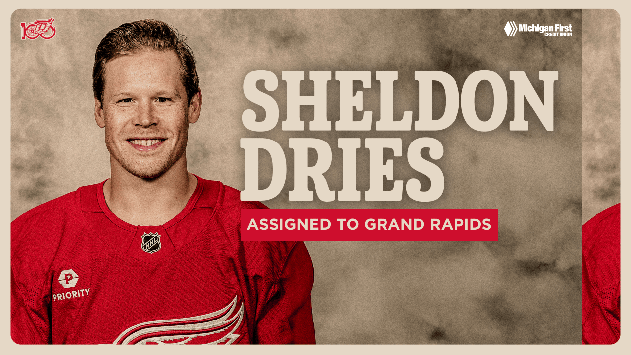 Red Wings assign Sheldon Dries to Grand Rapids | Detroit Red Wings