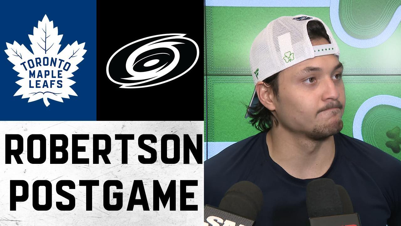 Nick Robertson | Post Game | Toronto Maple Leafs
