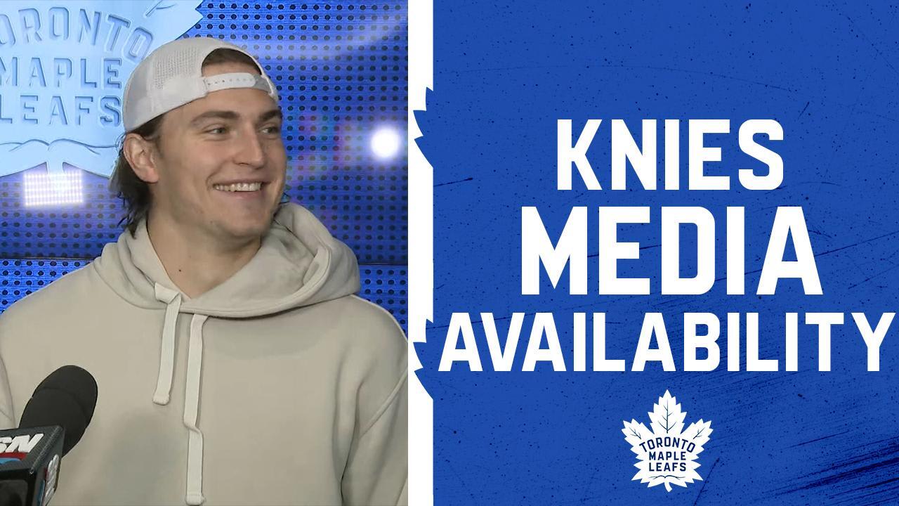 Matthew Knies Pre Game Toronto Maple Leafs