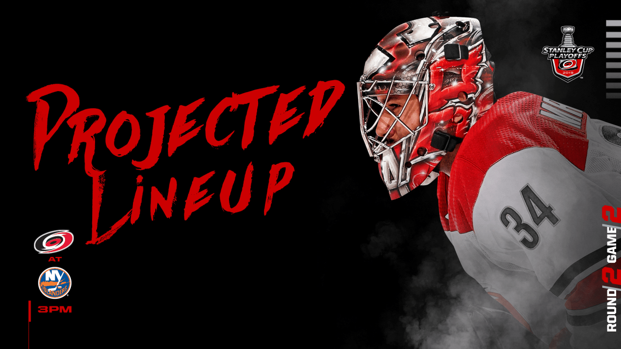 Game 2 Projected Lineup Hurricanes at Islanders Carolina Hurricanes