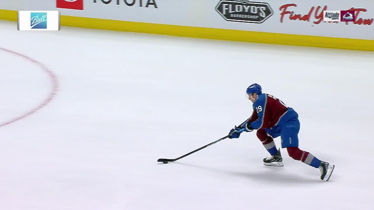 Women throw their bras and thongs on the ice after Nathan MacKinnon scores  4 goals - HockeyFeed
