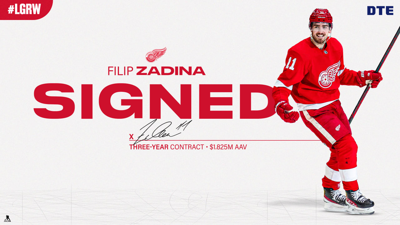 Red Wings re-sign Filip Zadina to three-year contract | Detroit Red Wings