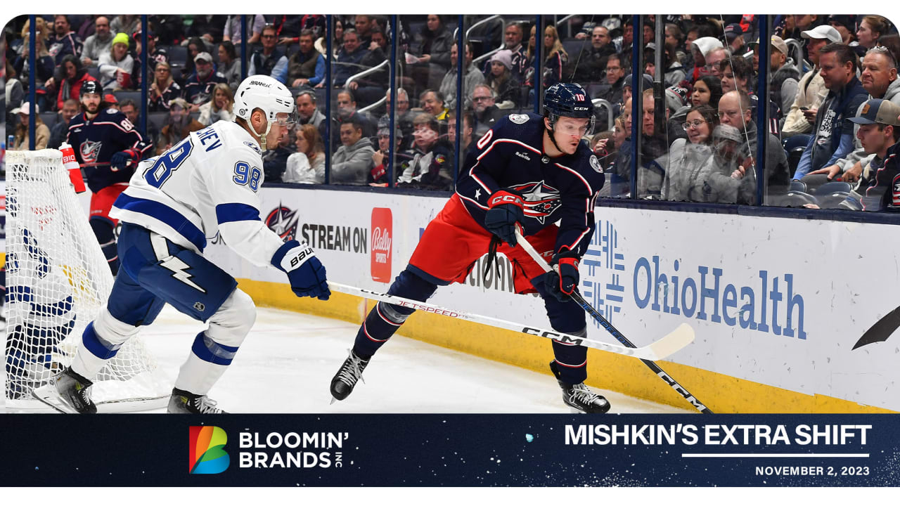 Mishkin's Extra Shift Blue Jackets 4, Lightning 2 Tampa Bay Lightning