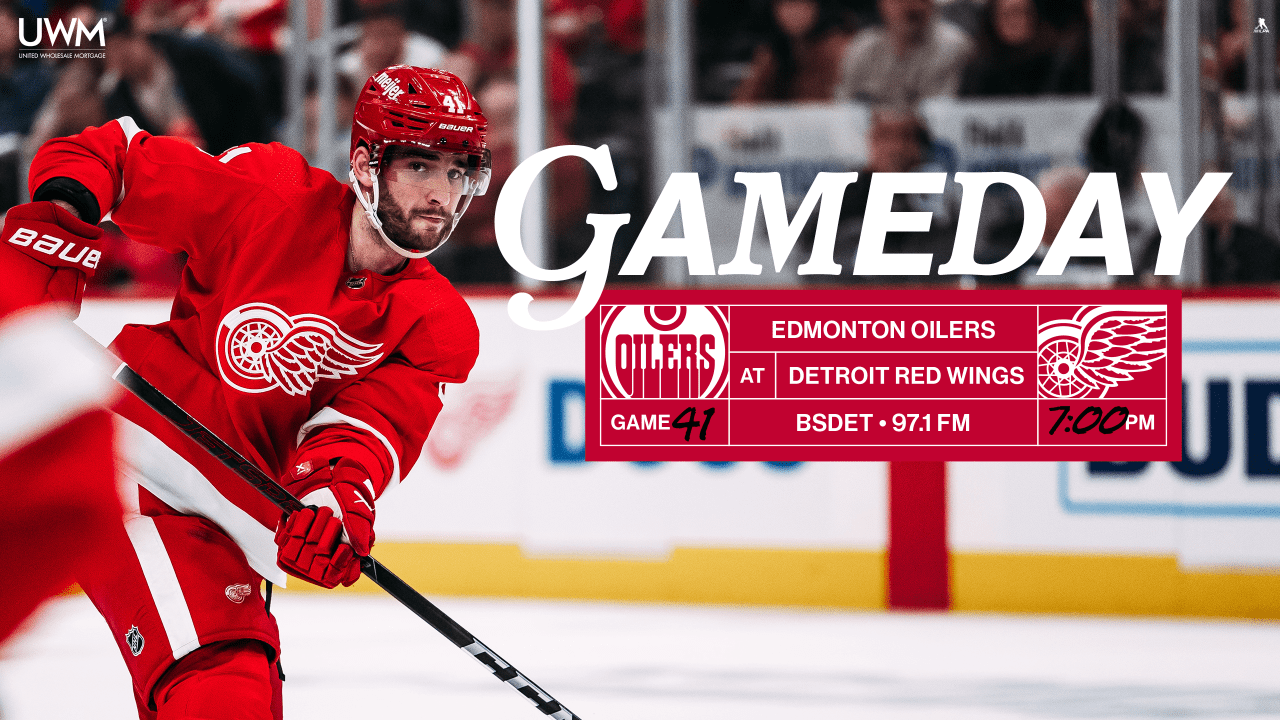 PREVIEW: Riding confidence from perfect three-game California trip, Red Wings welcome challenge of hosting McDavid, Oilers on Thursday