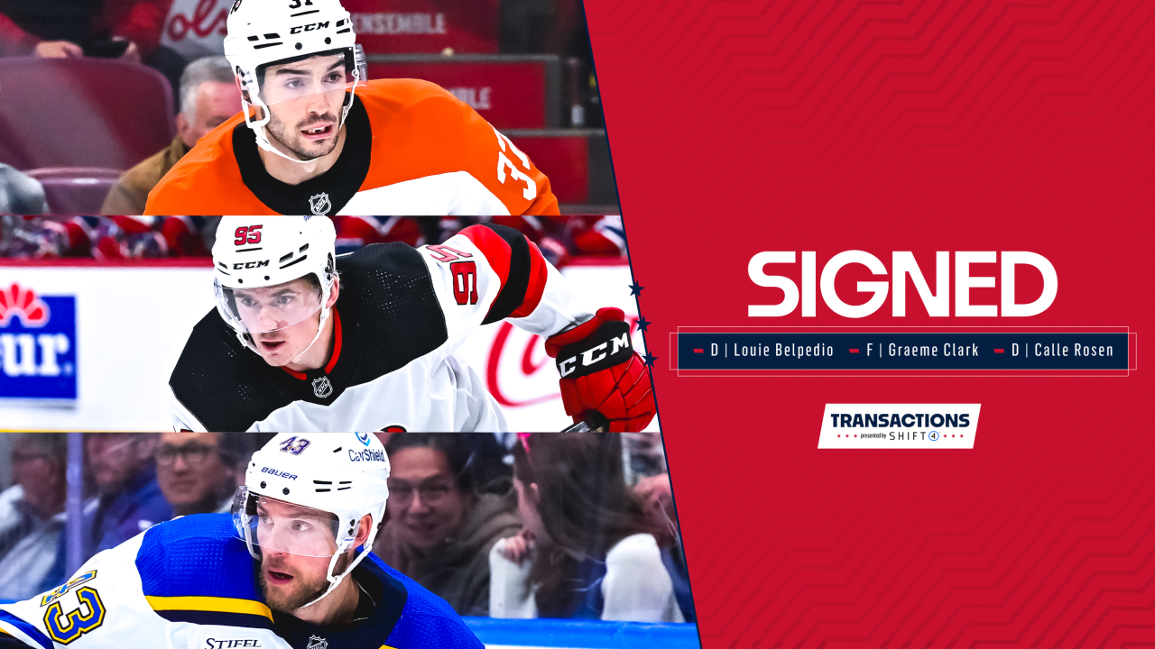 Capitals Sign Louie Belpedio, Calle Rosen and Graeme Clarke | Washington Capitals