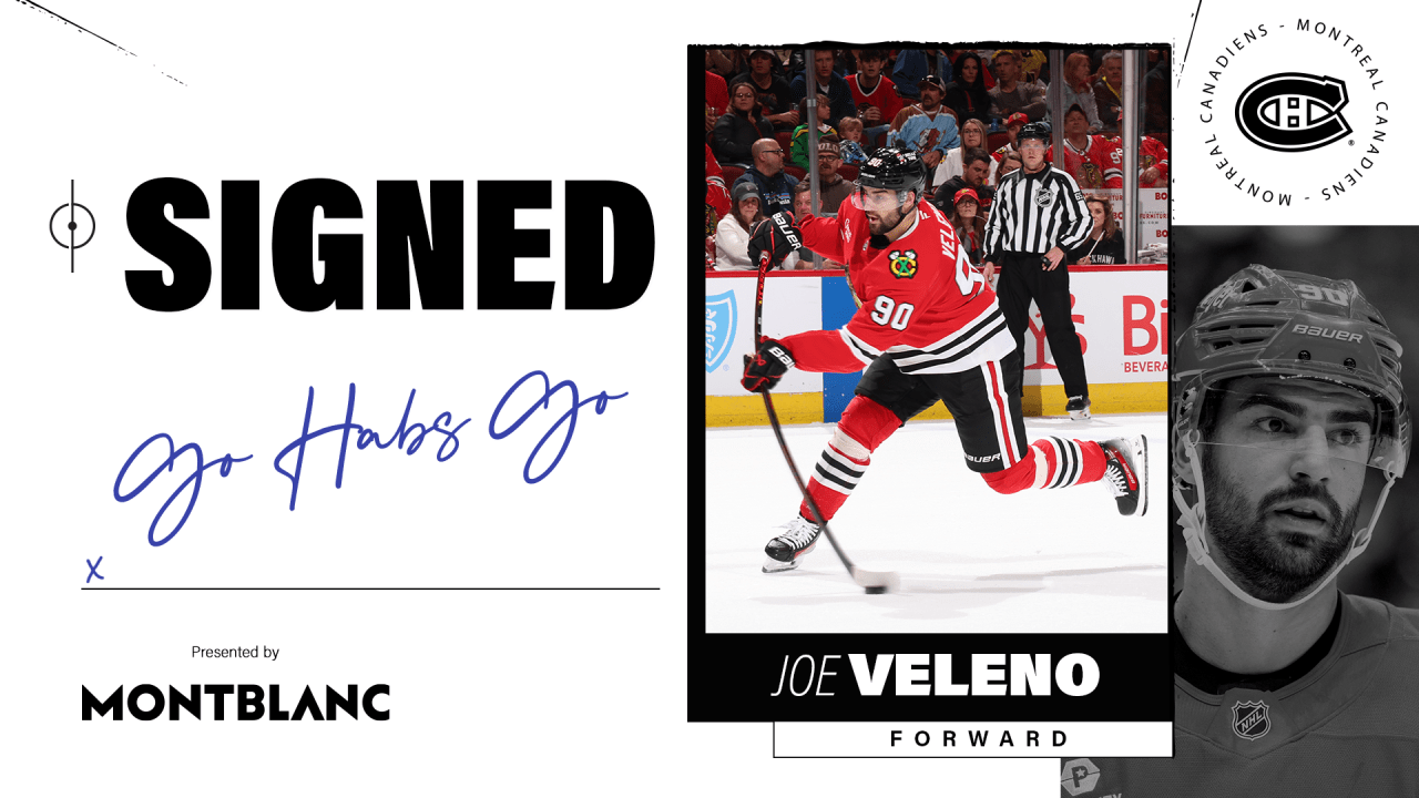 One-year contract for Joe Veleno  | Montréal Canadiens
