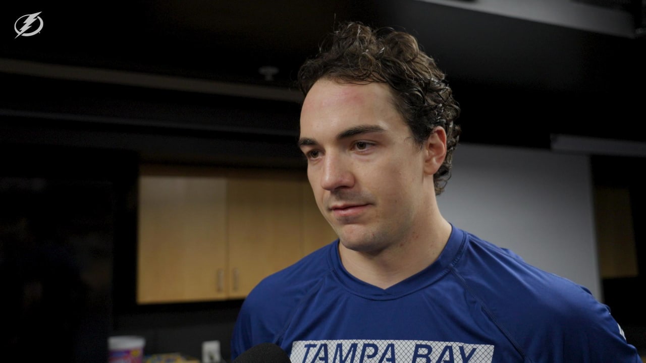 Mikey Eyssimont Pregame vs Vegas Golden Knights Tampa Bay Lightning