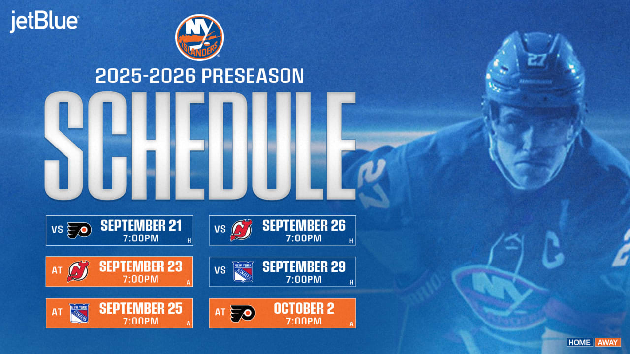 Islanders Announce 2025 Preseason Schedule | New York Islanders