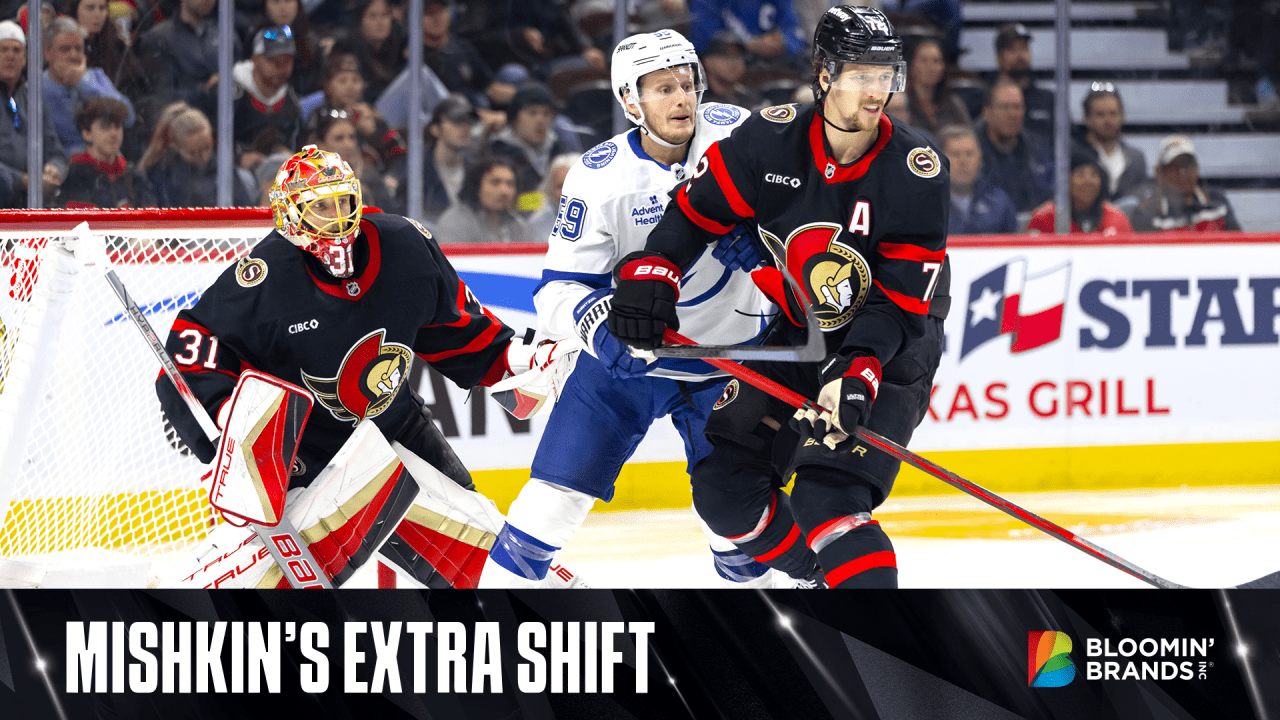 Mishkin's Extra Shift Senators 5, Lightning 4 Tampa Bay Lightning