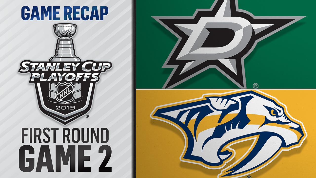 Nashville Predators vs Dallas Stars logo. Predators vs Stars logo.