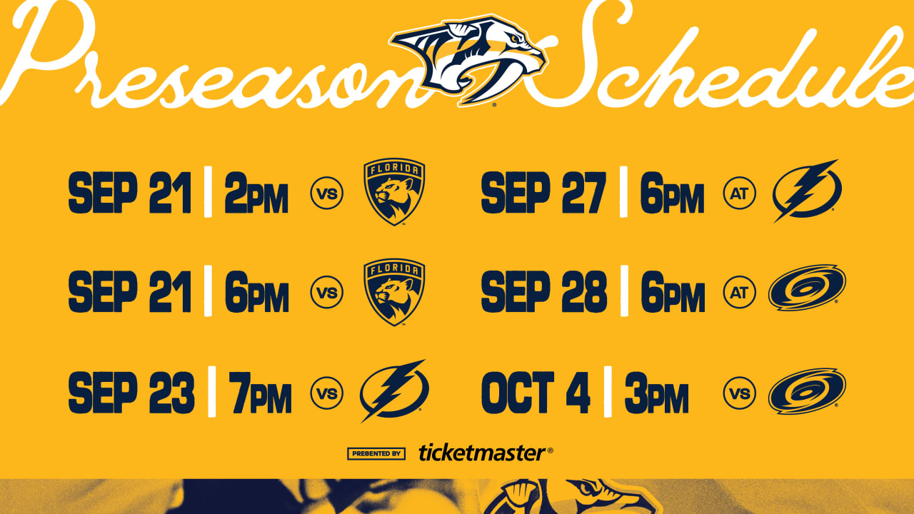 Predators to Play Six-Game 2025 Preseason Schedule; Gold Star Showcase Presented by Ticketmaster Returns to F&M Bank Arena | Nashville Predators