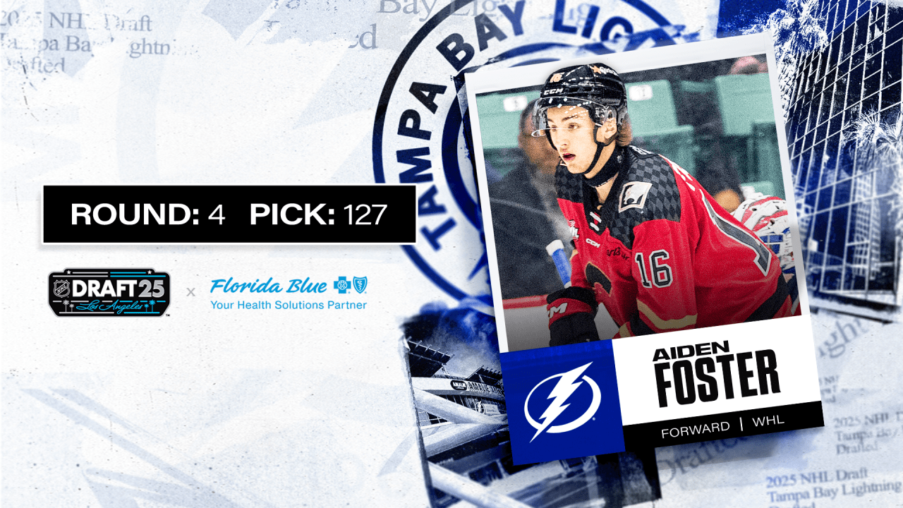 Lightning select Aiden Foster with 127th overall pick in 2025 NHL Draft | Tampa Bay Lightning