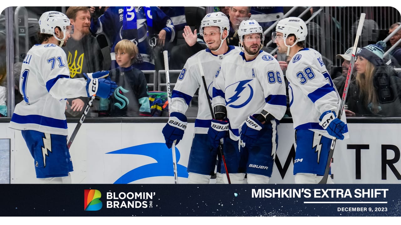 Mishkin's Extra Shift Lightning 4, Kraken 3 — OT Tampa Bay Lightning