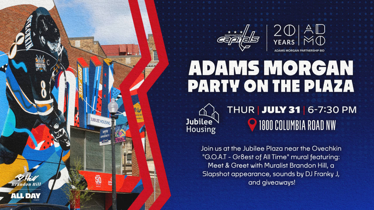 Kick Off the 2025 AdMo Vibe Summer Concert Series with the Capitals at Jubilee Plaza | Washington Capitals