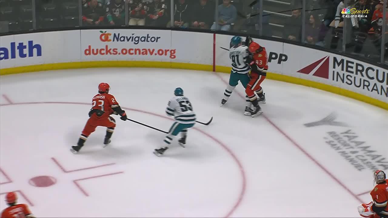 SJS@ANA: Mukhamadullin scores goal against Lukas Dostal | San Jose Sharks