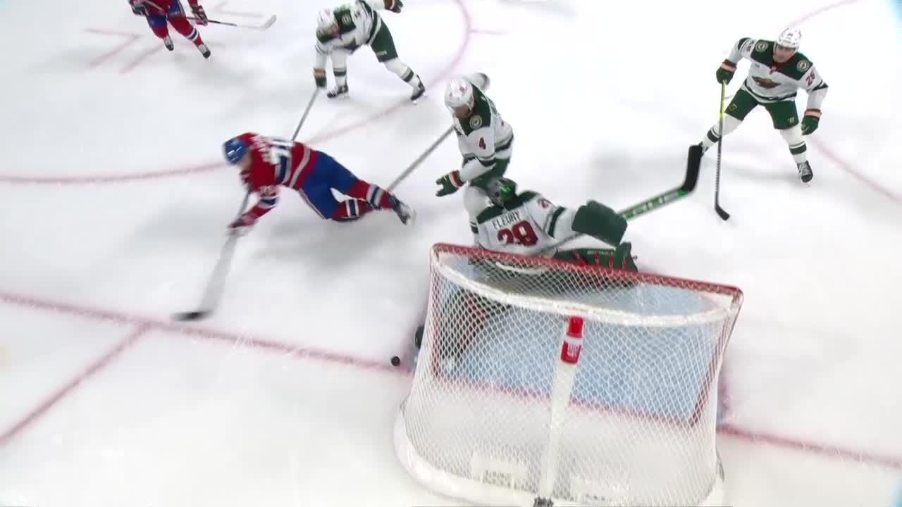 Marc-Andre Fleury with a Spectacular Goalie Save vs. Montreal