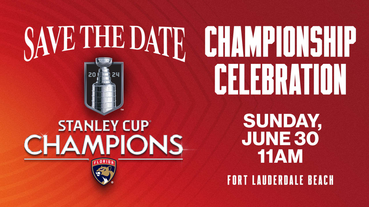Les Panthers de la Floride accueilleront la célébration du championnat le dimanche 30 juin à 11 h