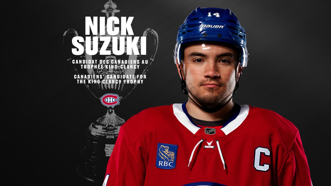 Nick Suzuki nominated for the King Clancy Memorial Trophy | Montréal Canadiens