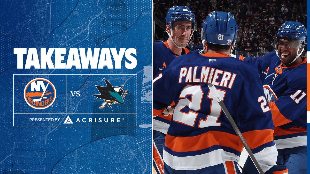 Takeaways: Islanders Honor Sutter With 4-1 Win Over Sharks | New York Islanders