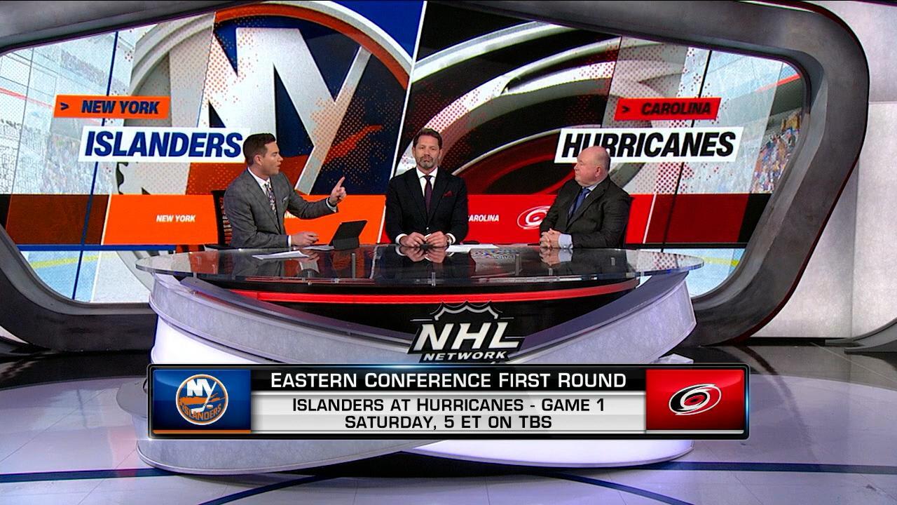 NHL Tonight Isles vs Canes talk
