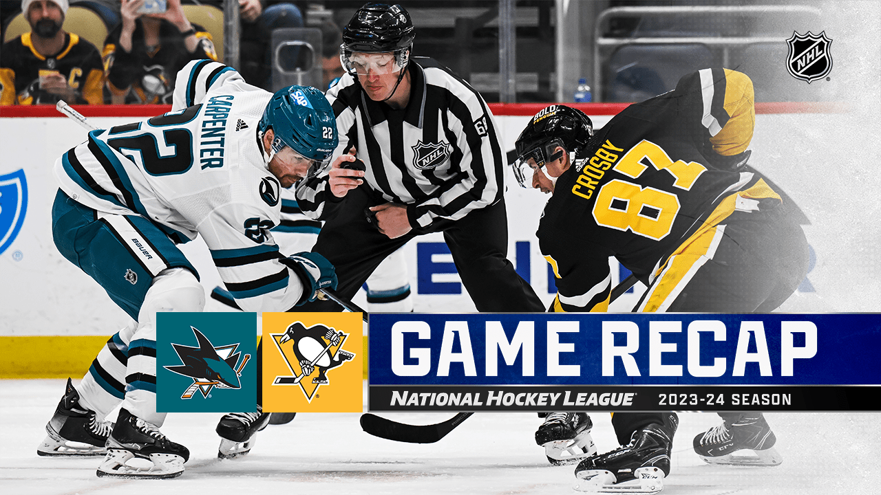 Les Penguins marquent 3 points en 3e, battant les Sharks pour mettre fin à leur séquence de défaites à 4