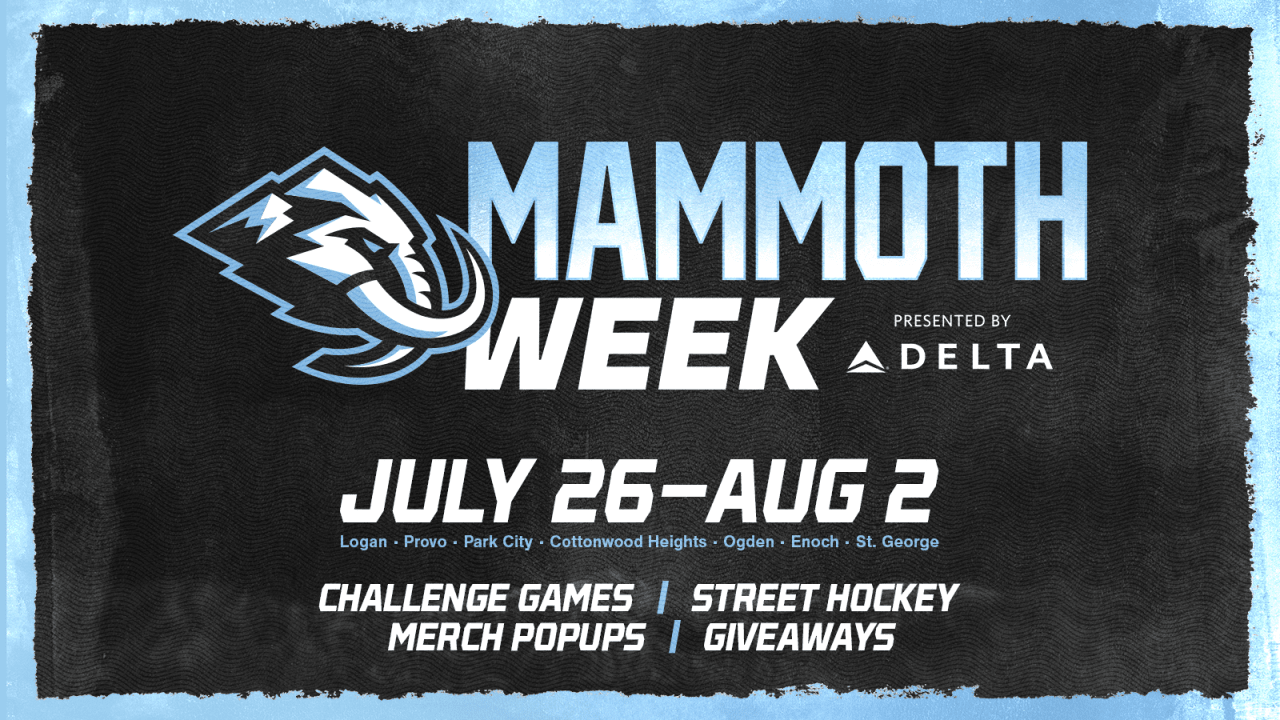Utah Mammoth Announce Statewide ‘Mammoth Week’ to Take Place July 26 - August 2 | Utah Mammoth