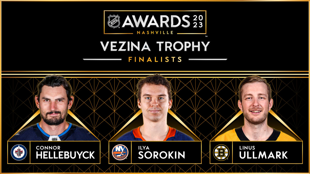 Hellebuyck, Sorokin, Ullmark named Vezina Trophy finalists