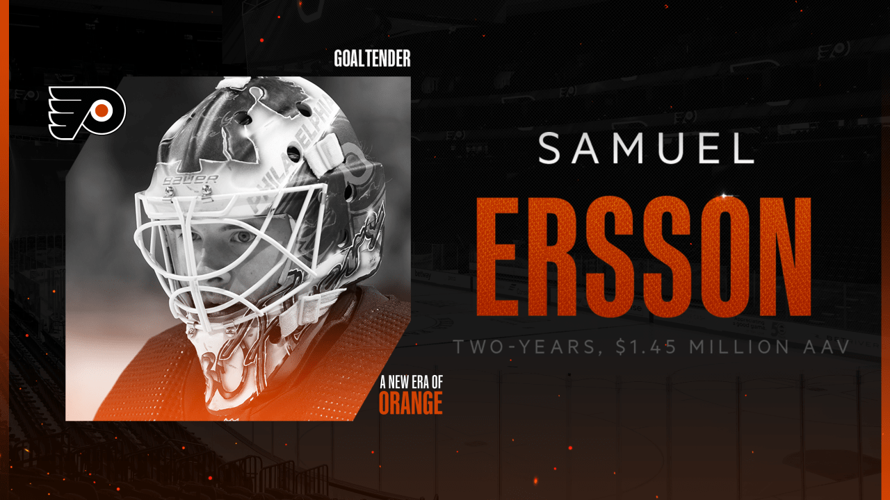 Philadelphia Flyers Sign Goaltender Samuel Ersson To A Two-Year ...