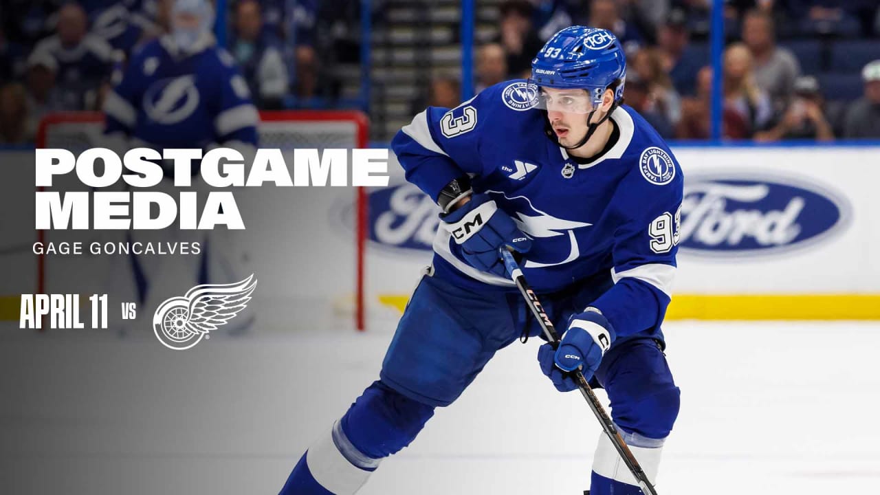 Gage Goncalves | Postgame vs Detroit Red Wings | Tampa Bay Lightning