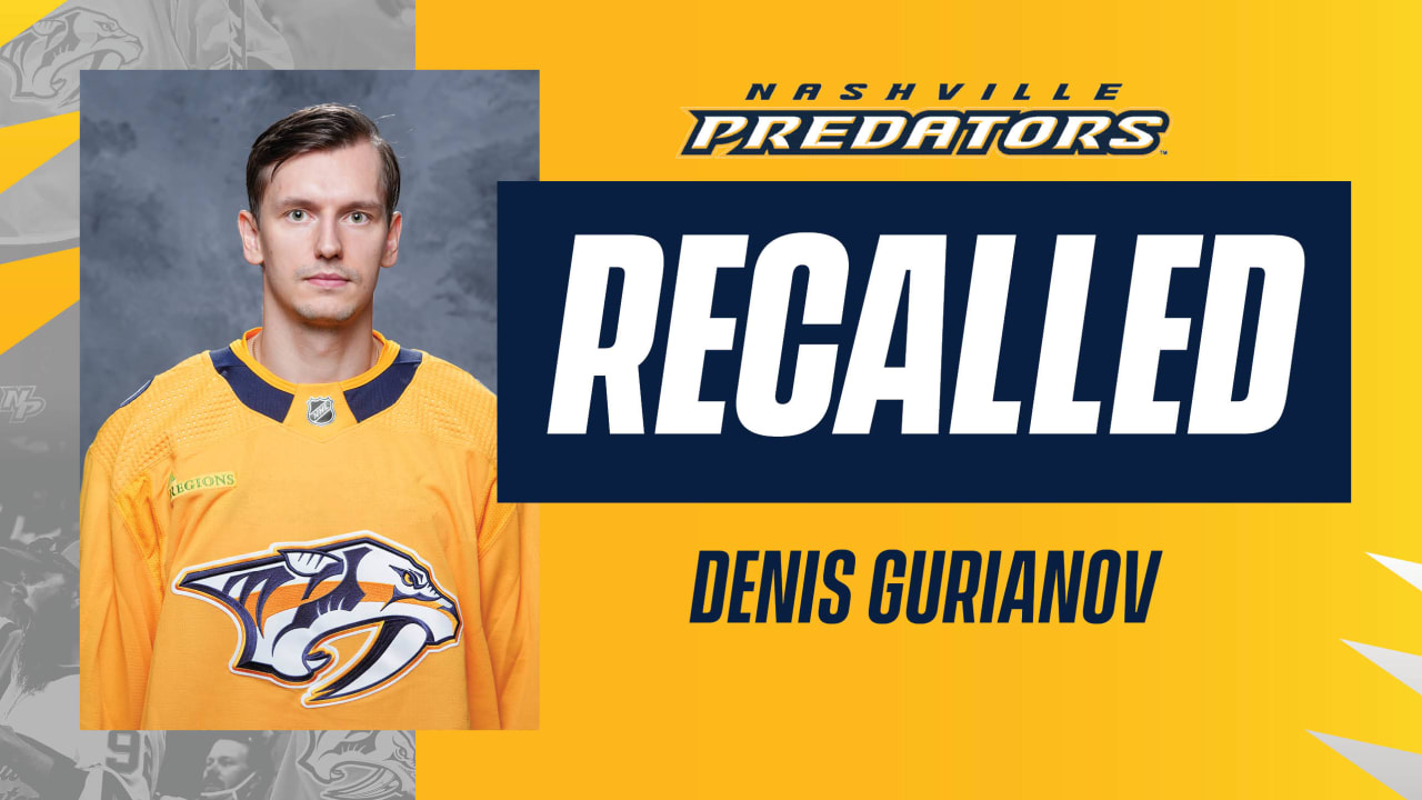 Predators Recall Denis Gurianov from Milwaukee (AHL) | Nashville Predators