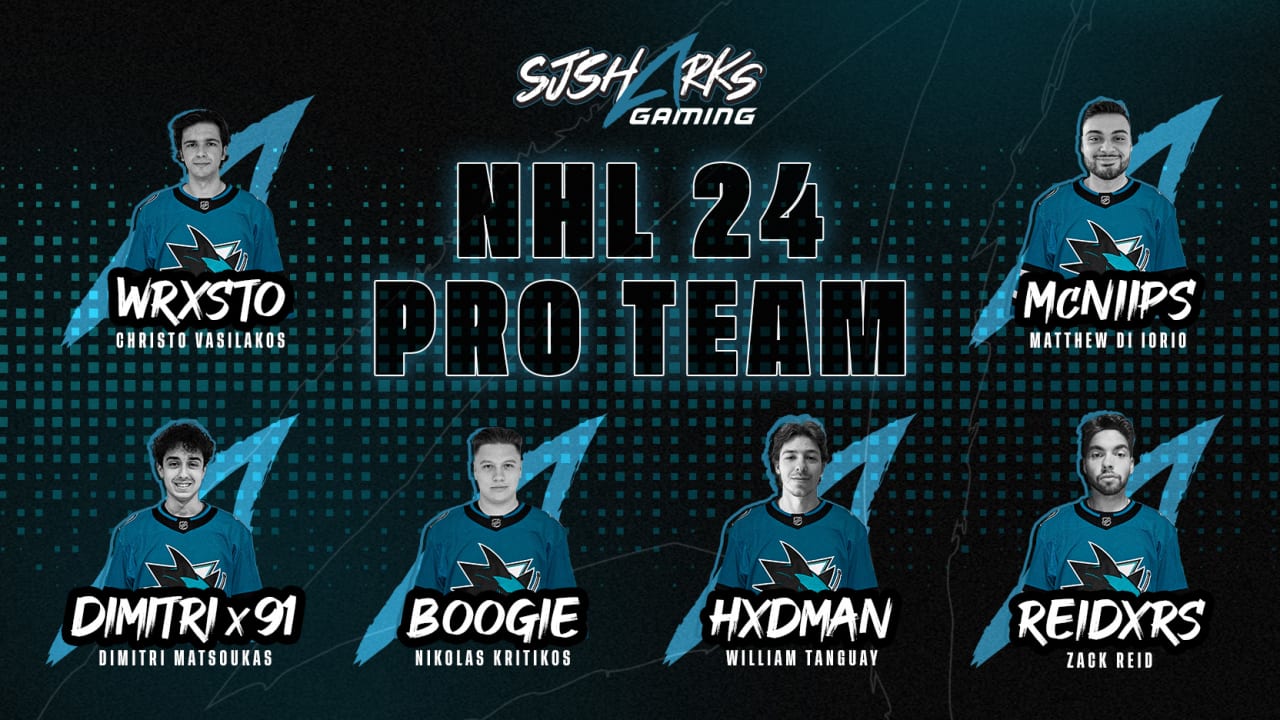 SJSharks Gaming firma el equipo de deportes electrónicos profesionales NHL 24