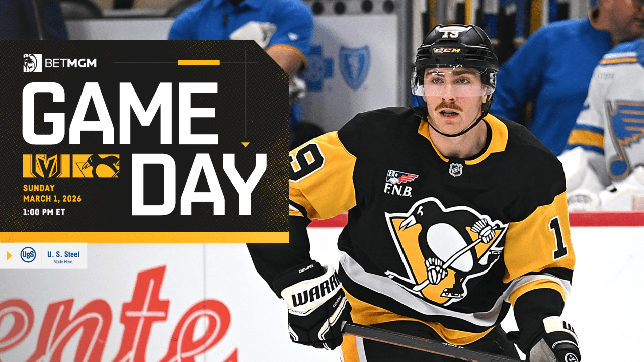 Game Preview: 03.01.26 vs. Vegas Golden Knights | Pittsburgh Penguins