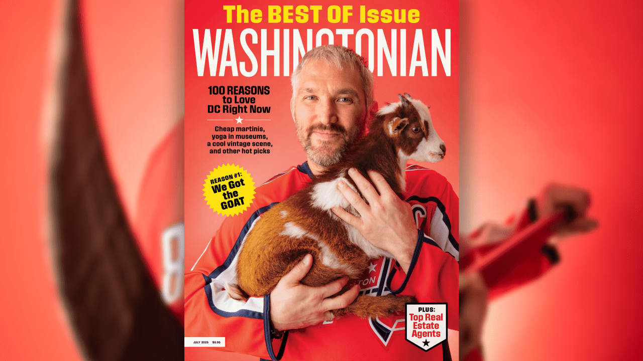 Alex Ovechkin and Goat Featured on July Washingtonian Magazine Cover | Washington Capitals