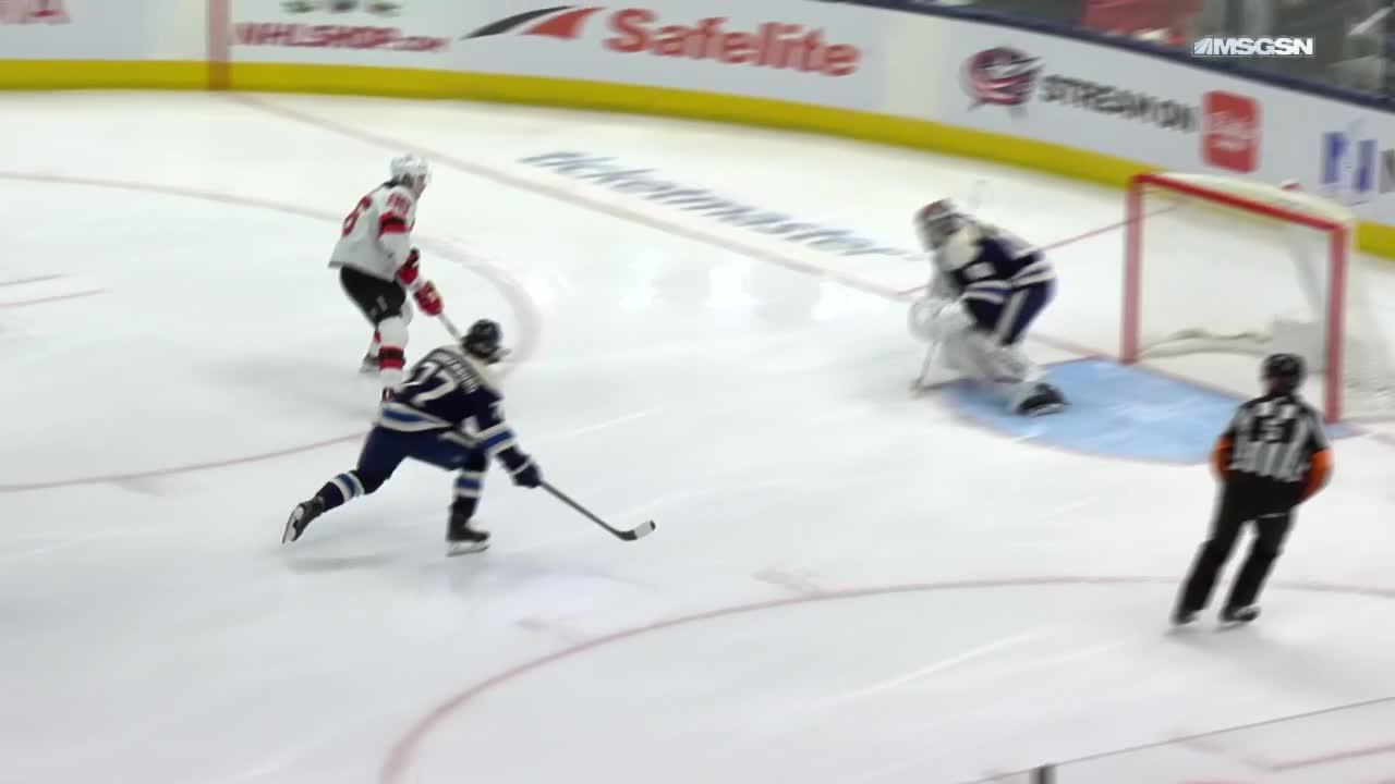 Jack Hughes With A Goal Vs. Columbus Blue Jackets | New Jersey Devils