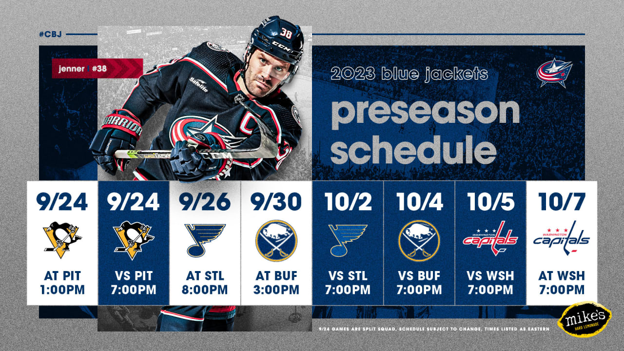 Columbus Blue Jackets announce 2023 preseason schedule Columbus Blue