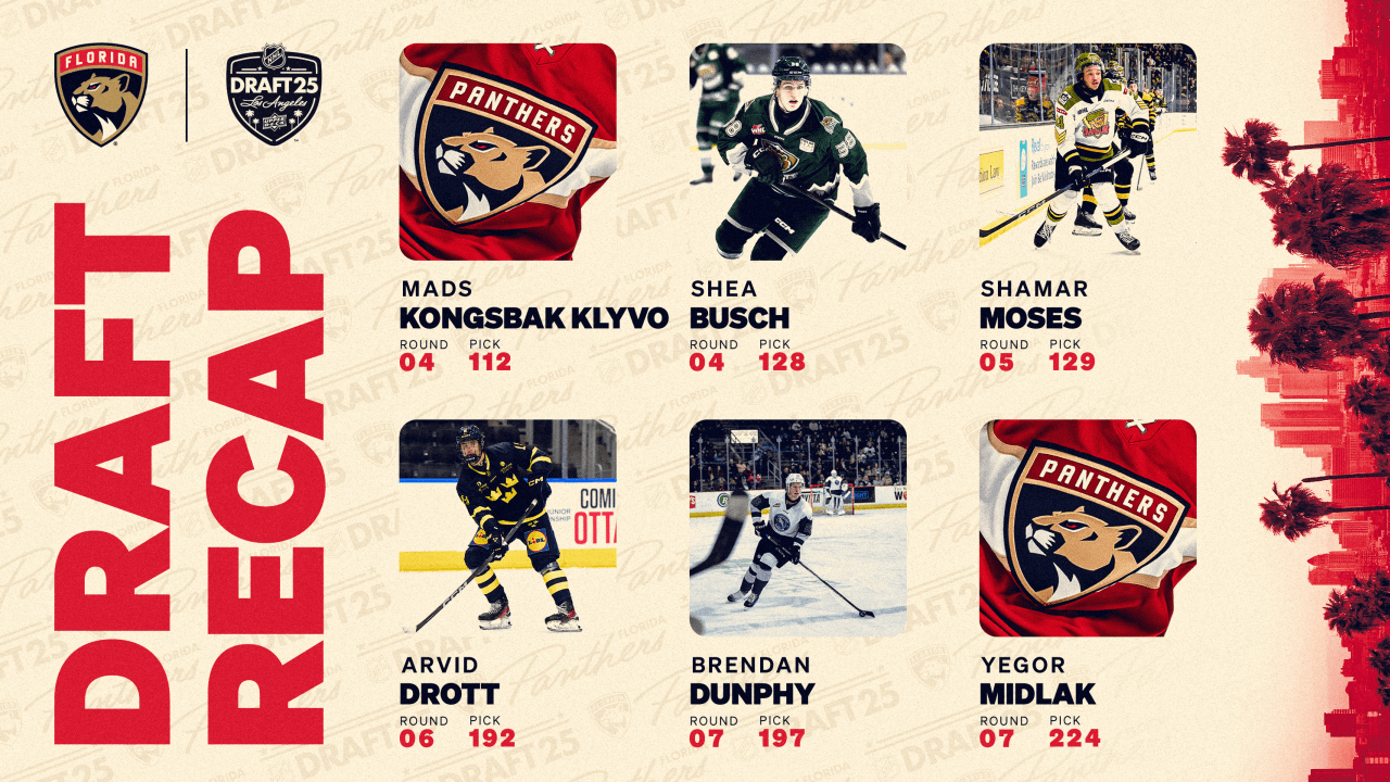 Florida Panthers Select Six Players on Day 2 of 2025 NHL Draft | Florida Panthers