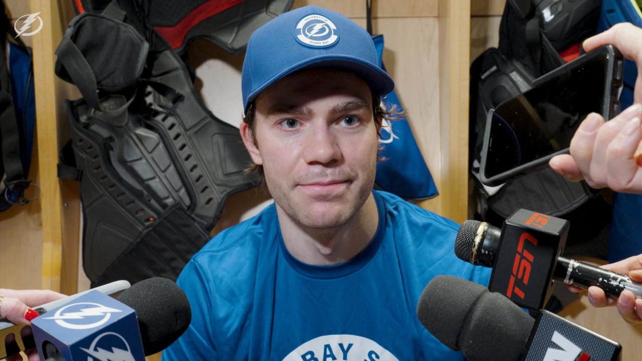 Brayden Point Pregame at Toronto Maple Leafs Tampa Bay Lightning