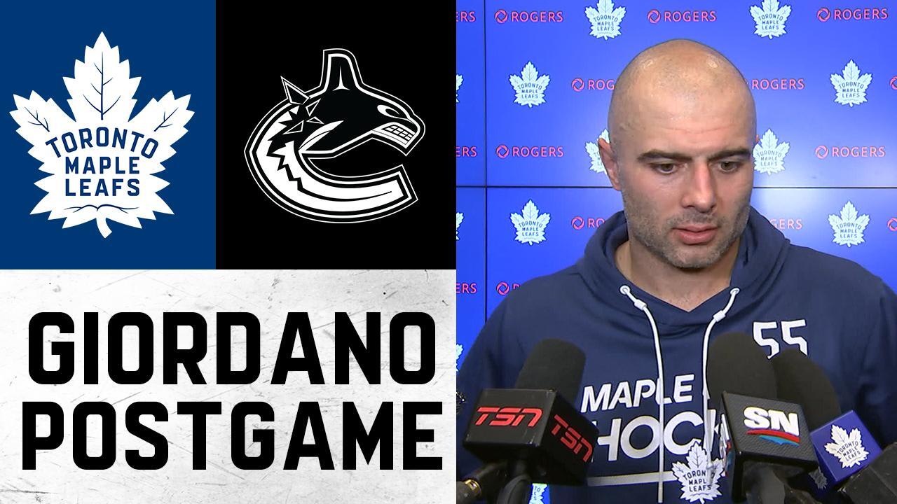 Mark Giordano Post Game Toronto Maple Leafs