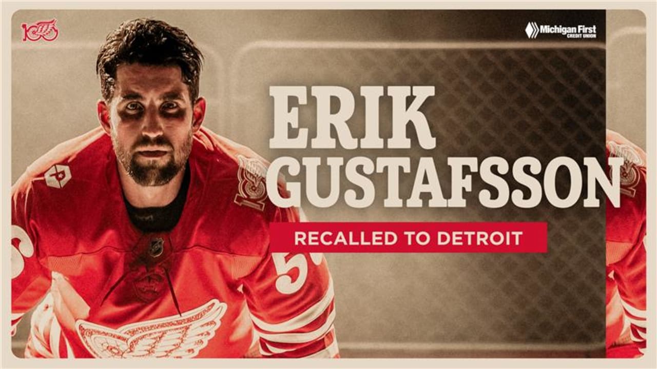 Red Wings recall Erik Gustafsson from Grand Rapids&nbsp; | Detroit Red Wings