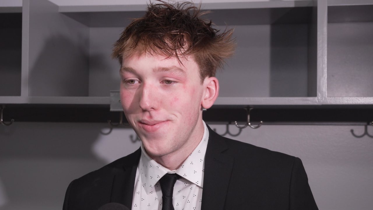 Locker Room Raw: Mason Lohrei | Boston Bruins