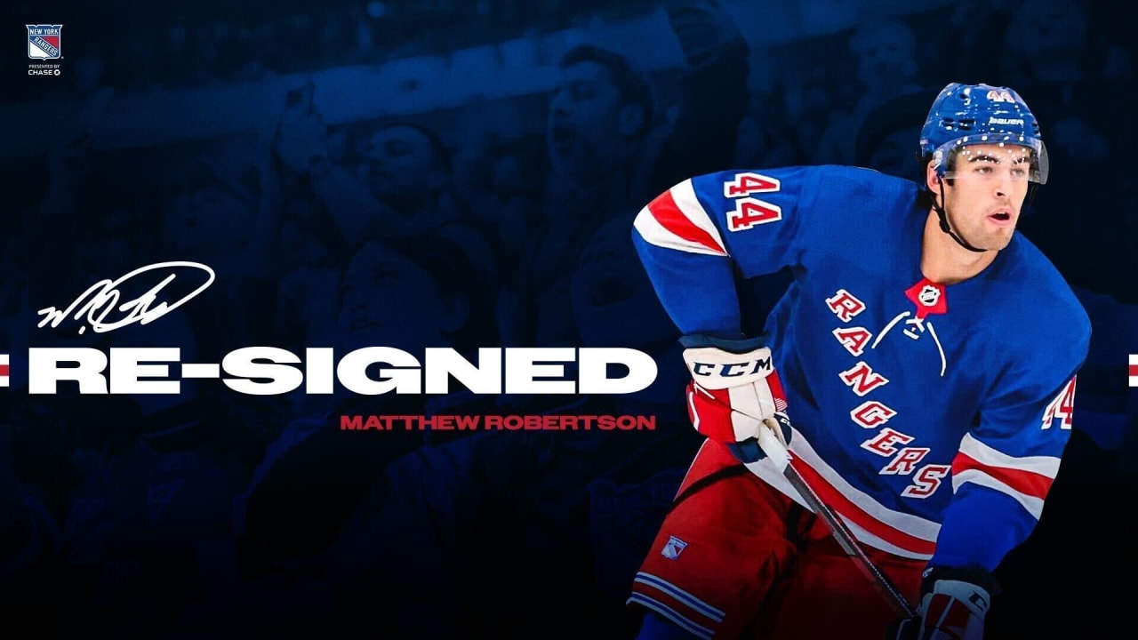 Rangers Agree to Terms with Matthew Robertson | New York Rangers