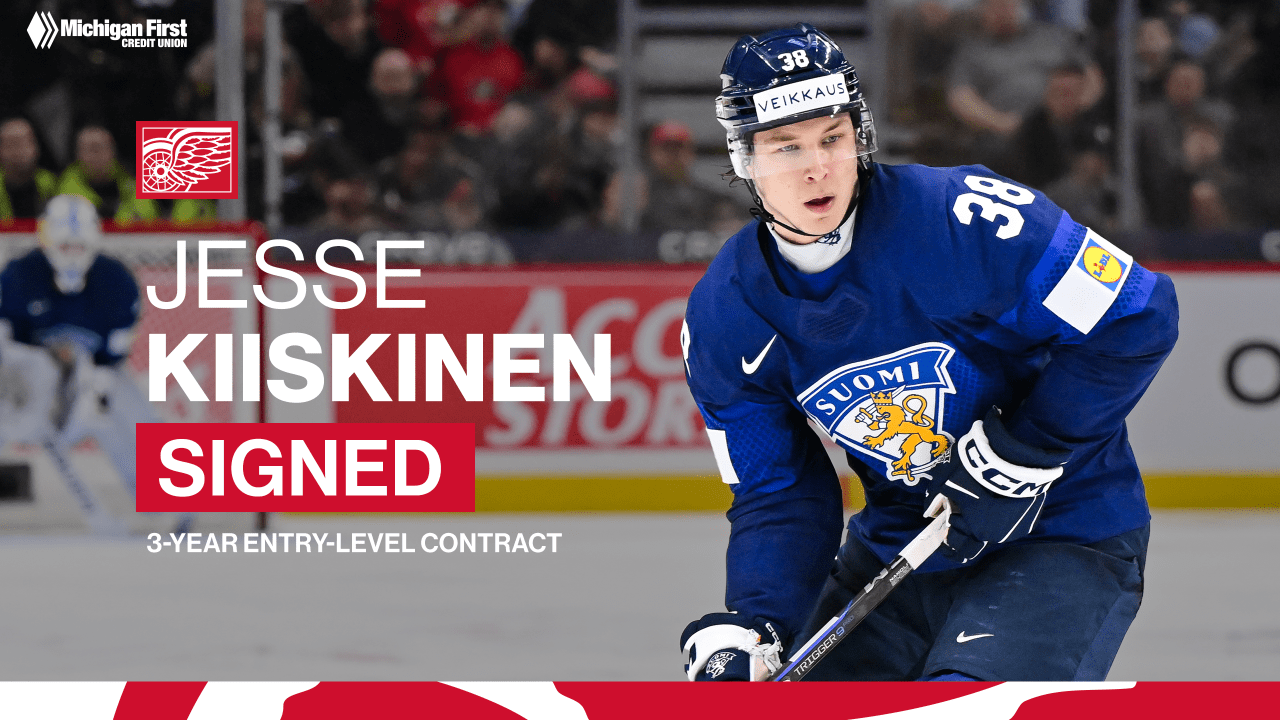 Red Wings sign Jesse Kiiskinen to three-year, entry-level contract |  Detroit Red Wings