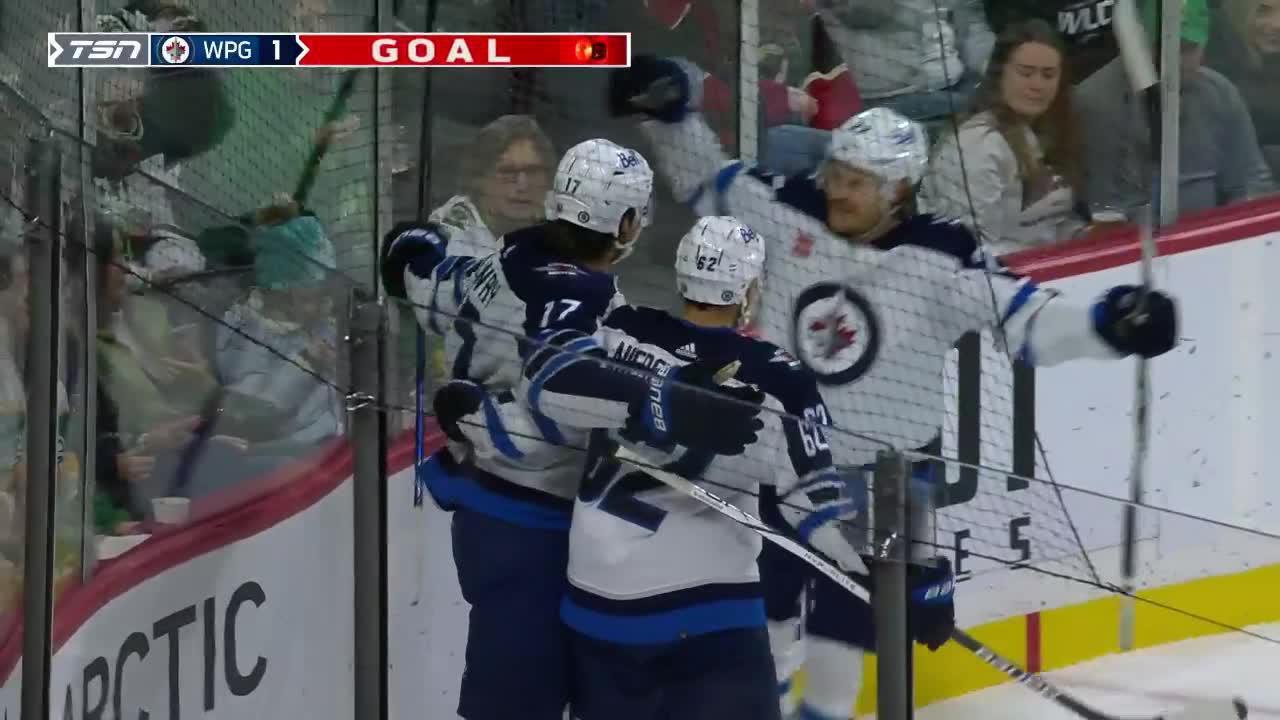 WPG@MIN: Lowry Scores Goal Against Marc-Andre Fleury | Winnipeg Jets