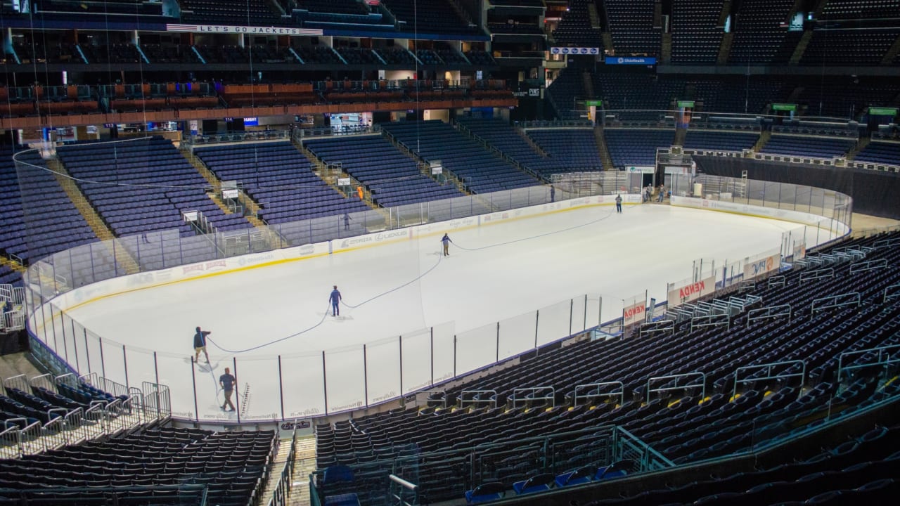 Ice installation means it's time for hockey in Nationwide Arena ...