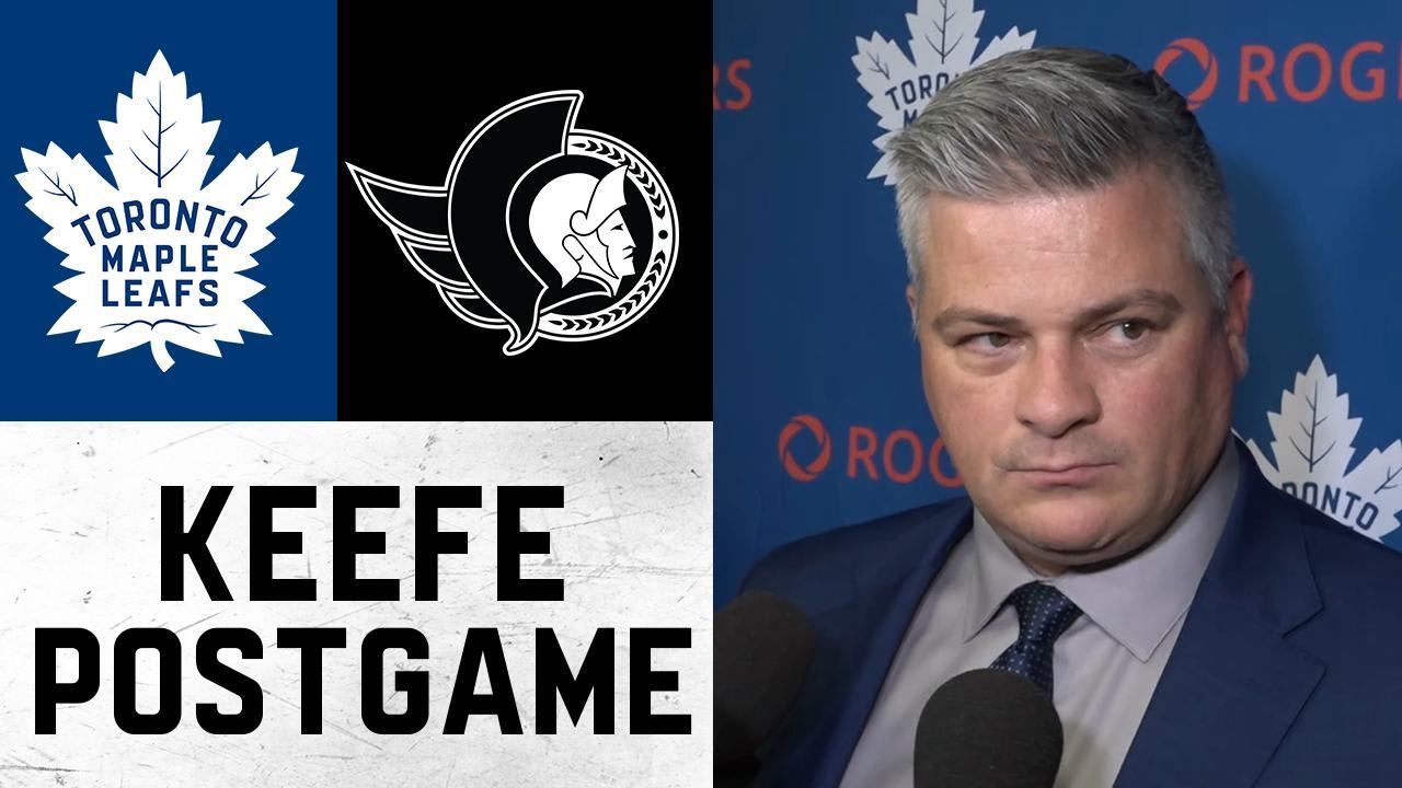Sheldon Keefe Post Game Toronto Maple Leafs