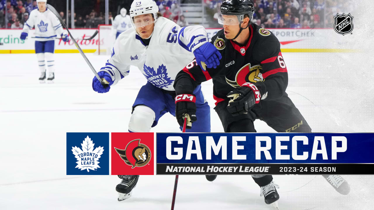 Senators Hold Off Maple Leafs, Win 3rd Straight | NHL.com