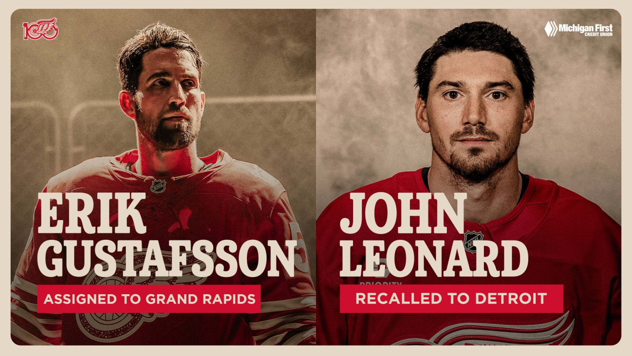 Red Wings recall John Leonard from Grand Rapids | Detroit Red Wings