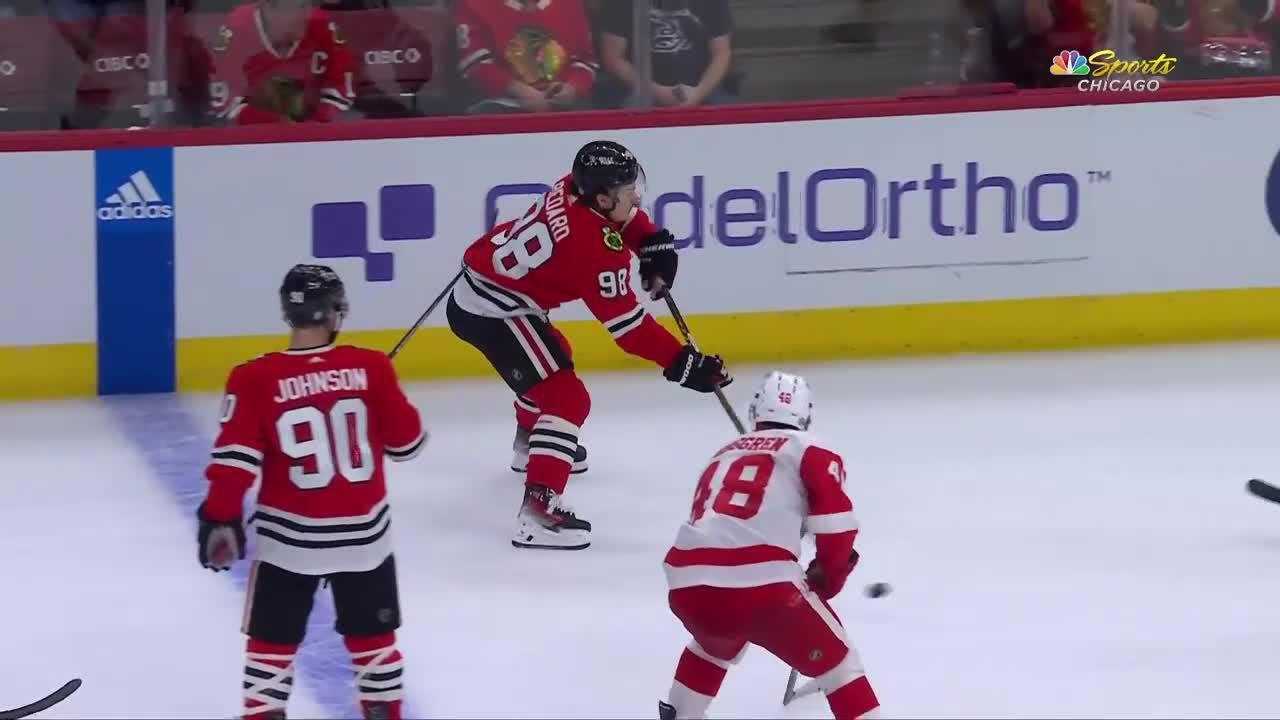 Blackhawks' Connor Bedard scores 1st goal in Chicago just 90 seconds into  home opener