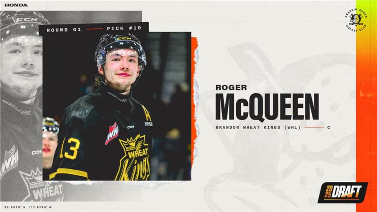 Ducks Select Center McQueen 10th Overall in First Round of 2025 NHL Draft | Anaheim Ducks